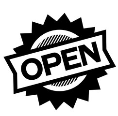 open black stamp