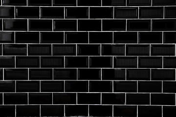 Black ceramic tiles, Wallpaper and background concept.