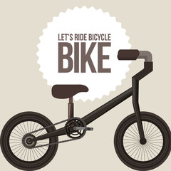 bike is good label circle sign bicycle ride vector illustration