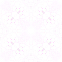 Pink seamless pattern. Appealing delicate soap bubbles. Lace hand drawn textile ornament. Kaleidosco