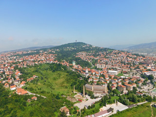 Fototapeta premium View of Sarajevo from above, the capital of Bosnia and Herzegovina