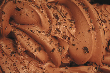 gelato con scaglie di cioccolato - obrazy, fototapety, plakaty