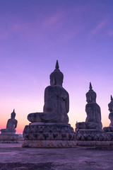 Big buddha stature with color of sky, Public in thailand