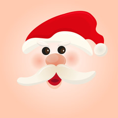 Santa claus. Christmas holiday. Winter cartoon cute card, Merry christmas banner