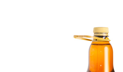 A bottle of beer kvass pattern on a white background isolation