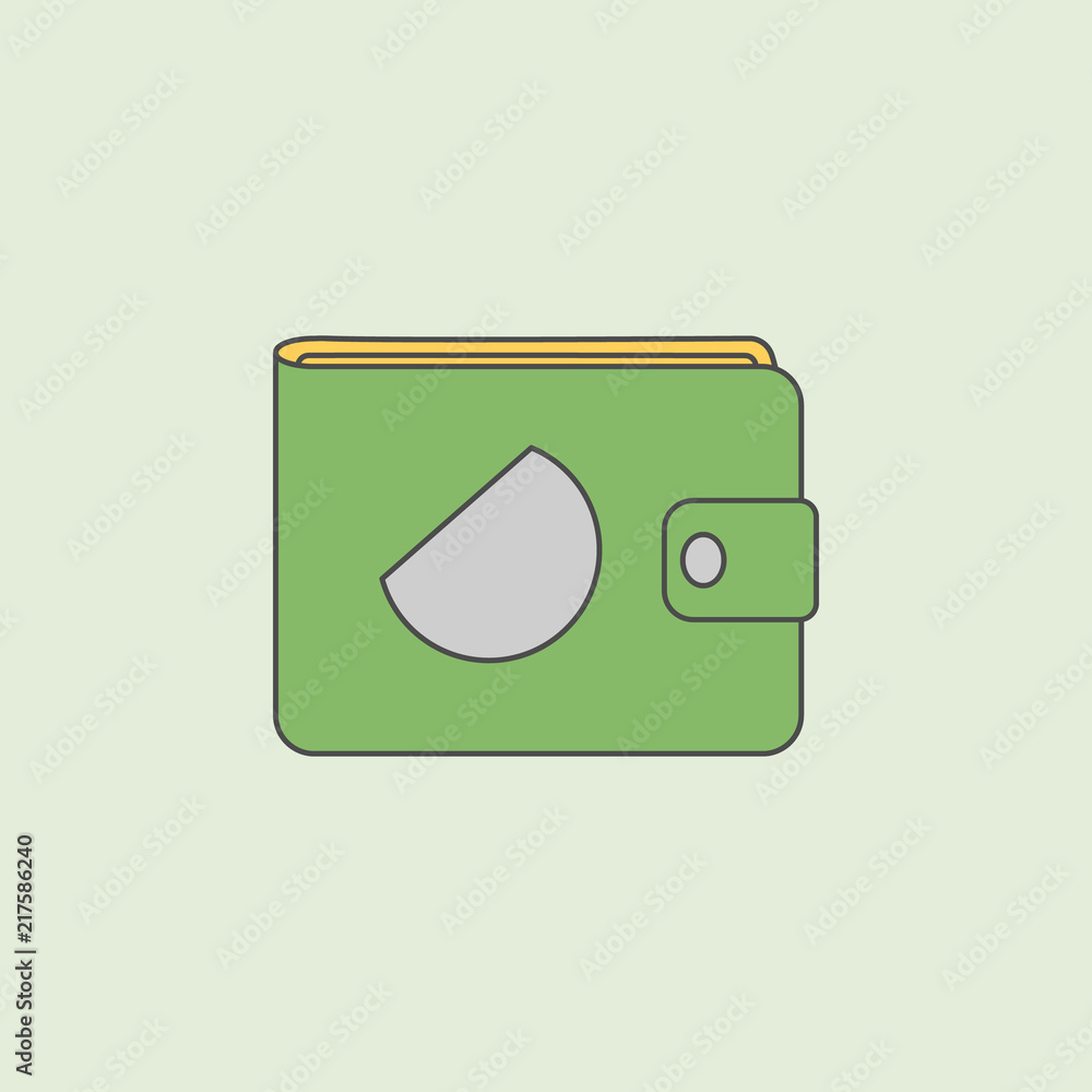 Poster purse icon. element of banking icon for mobile concept and web apps. field outline purse icon can be