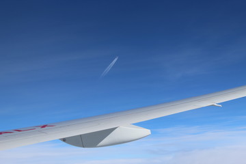 Plane seen from another plane
