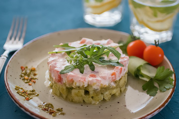 A fresh vegetable salad.