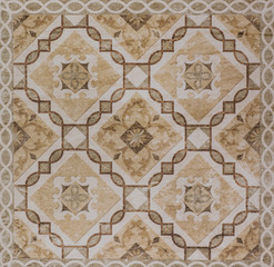 ceramic tile, abstract mosaic ornamental geometric pattern