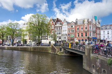Amsterdam architecture and canals, Netherlands