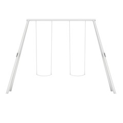 Kids swing model. 3d render isolated on white