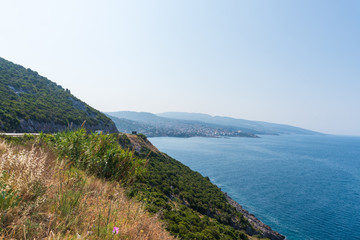 beautiful view of the Mediterranean blue sea