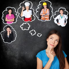 Career education - student thinking of future