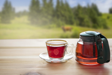 tea enjoyment business meeting meeting and landscape