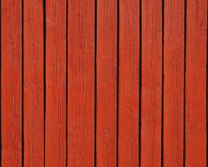 Fototapeta premium Red orange wooden vertical boards texture background.