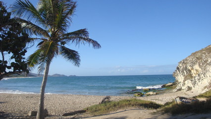 Fototapeta na wymiar De frente en Playa Parguito