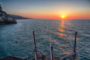 tramonto dal trabucco
