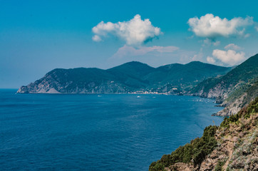 Fototapeta na wymiar Panorama in Liguria
