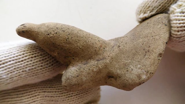 Authentic ancient Roman Greek Clay phallus, an amulet for making man potent with better fertility and virility
