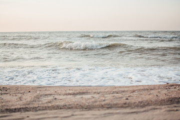 Fototapeta na wymiar Morning beach waves
