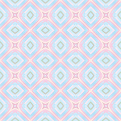 Retro geometric pattern in repeat. Fabric print. Seamless background, mosaic ornament, vintage style.