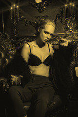 luxurious vintage interior