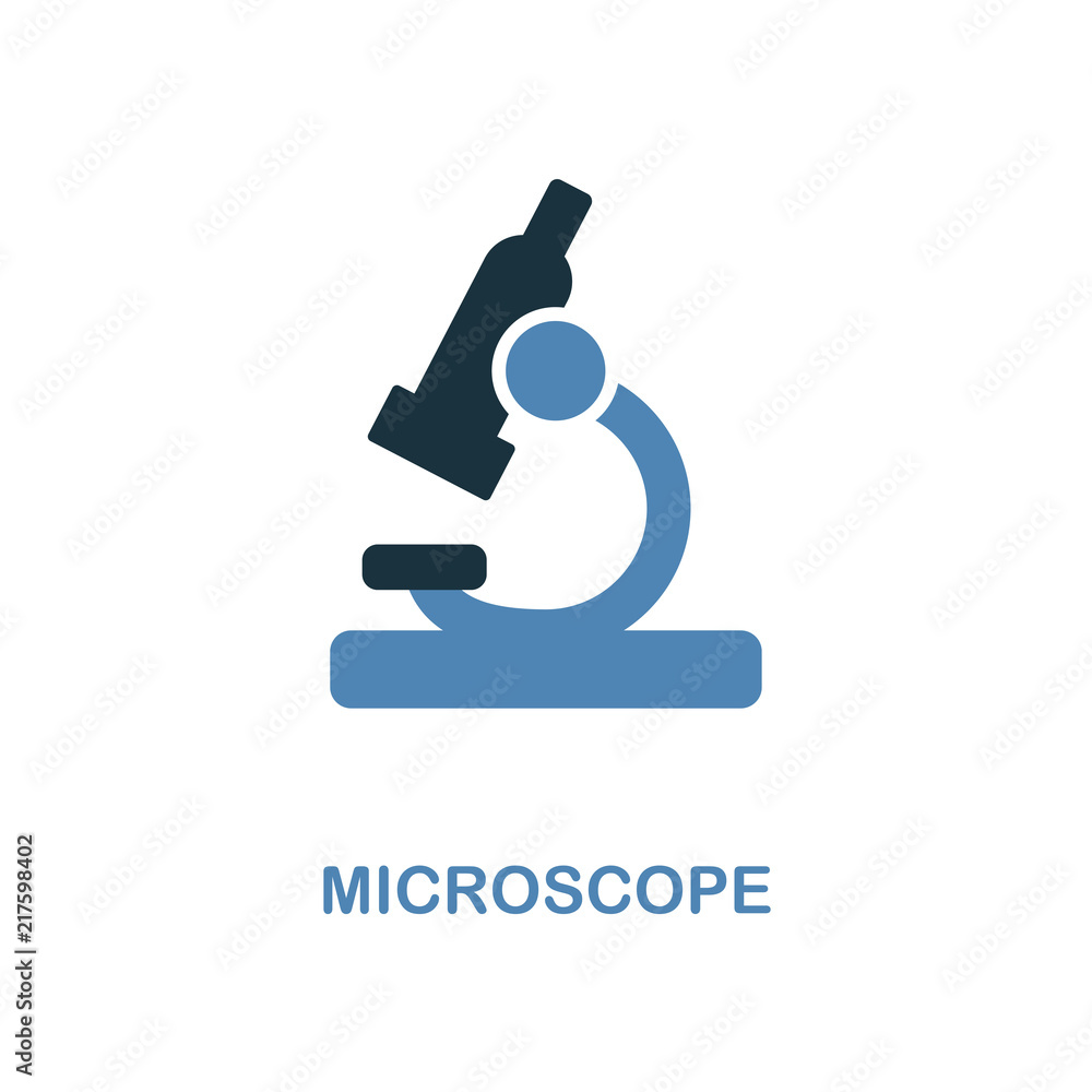 Poster microscope icon. simple element illustration. microscope pixel perfect icon design from education co