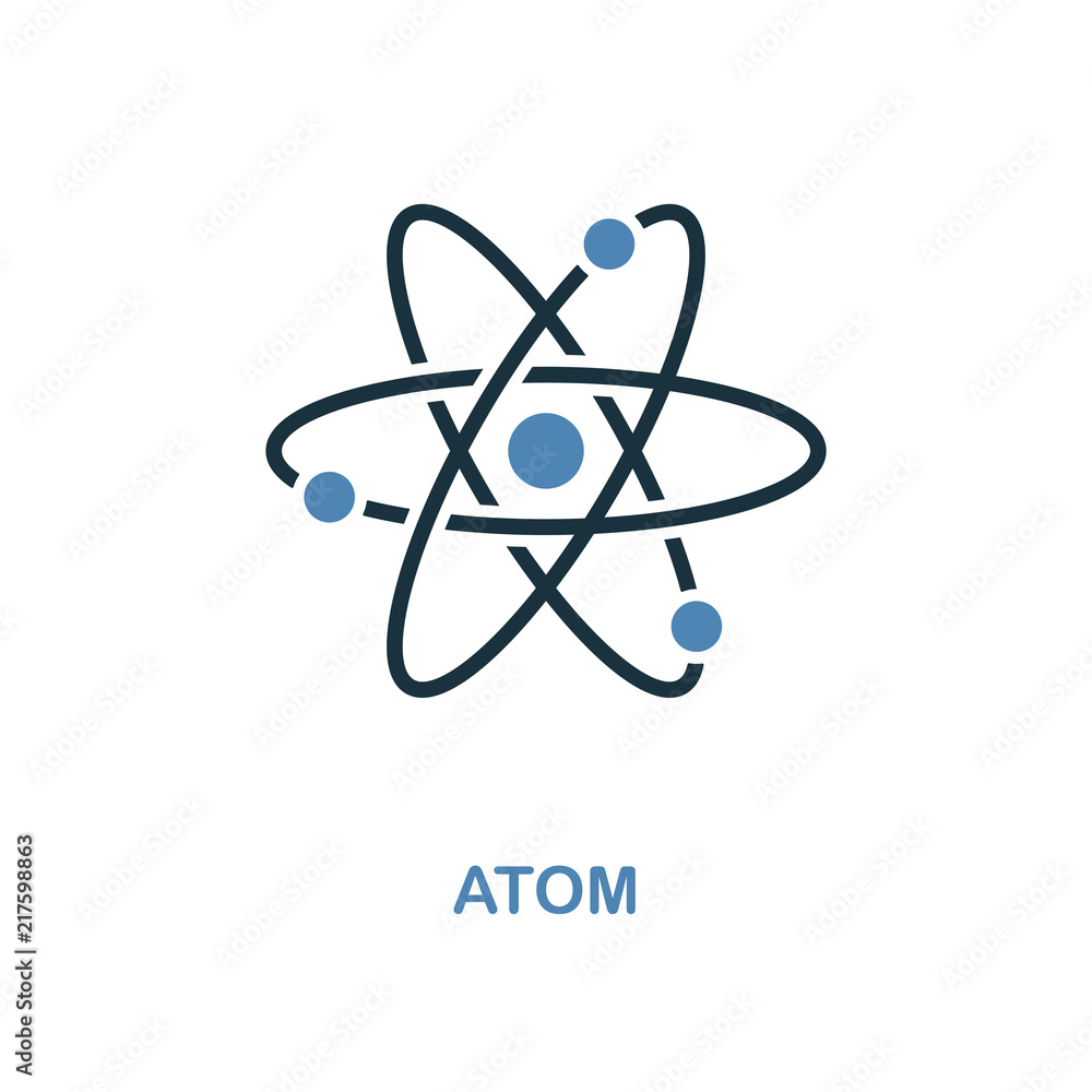 Poster atom icon. simple element illustration. atom pixel perfect icon design from education collection. us