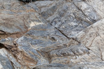 Green schists with faults, Paleozoic age from the Alps