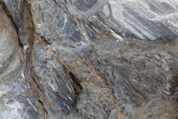 Green schists with faults, Paleozoic age from the Alps