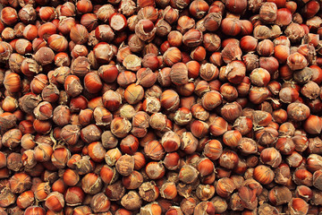 Background hazelnuts