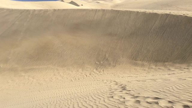 Wind weht Sand von den D&uuml;nen, Wanderd&uuml;nen