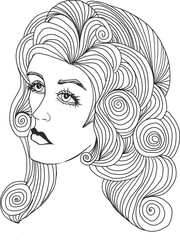 Beautiful woman face illustration