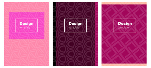Light Pink, Yellow vector style guide for notepads.