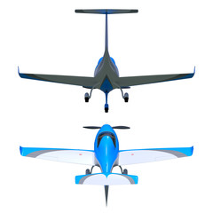 Light general aviation aircraft 3d model
