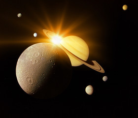 Our solar system in space