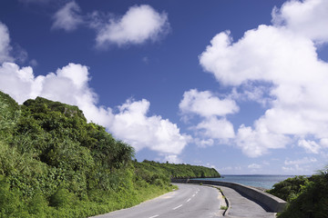 Road along the coast of Irabujima