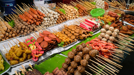 Thai street food market snaks 
