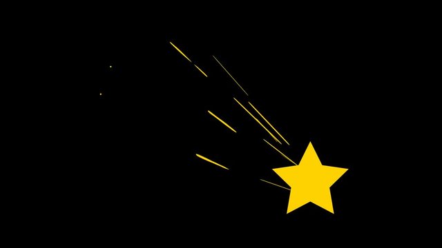 Shooting Star Animation in Alpha Channel