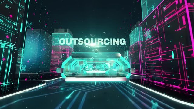 Lean production with digital technology concept