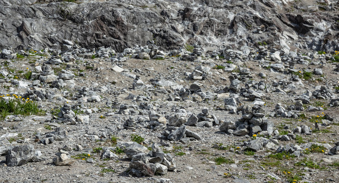 Famous marble quarry Ruskeala in Karelia.