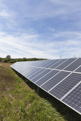 Solar Power Station in the summer Nature