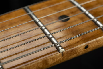 electric guitar fretboard