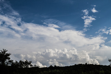 Cloudscape, High Contrast Cumulonimbus Clouds Rolling In Before Thunder And Lightening Storm