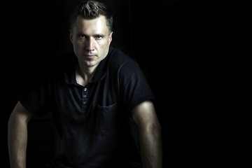 Portrait of a man. Studio shot.