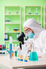 Chemist working in the lab on new experiment