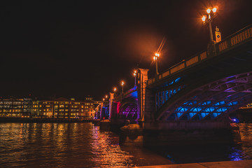 Fototapeta na wymiar Nighttime bridges