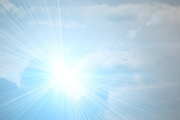 The sun shines, looking far out of sight.