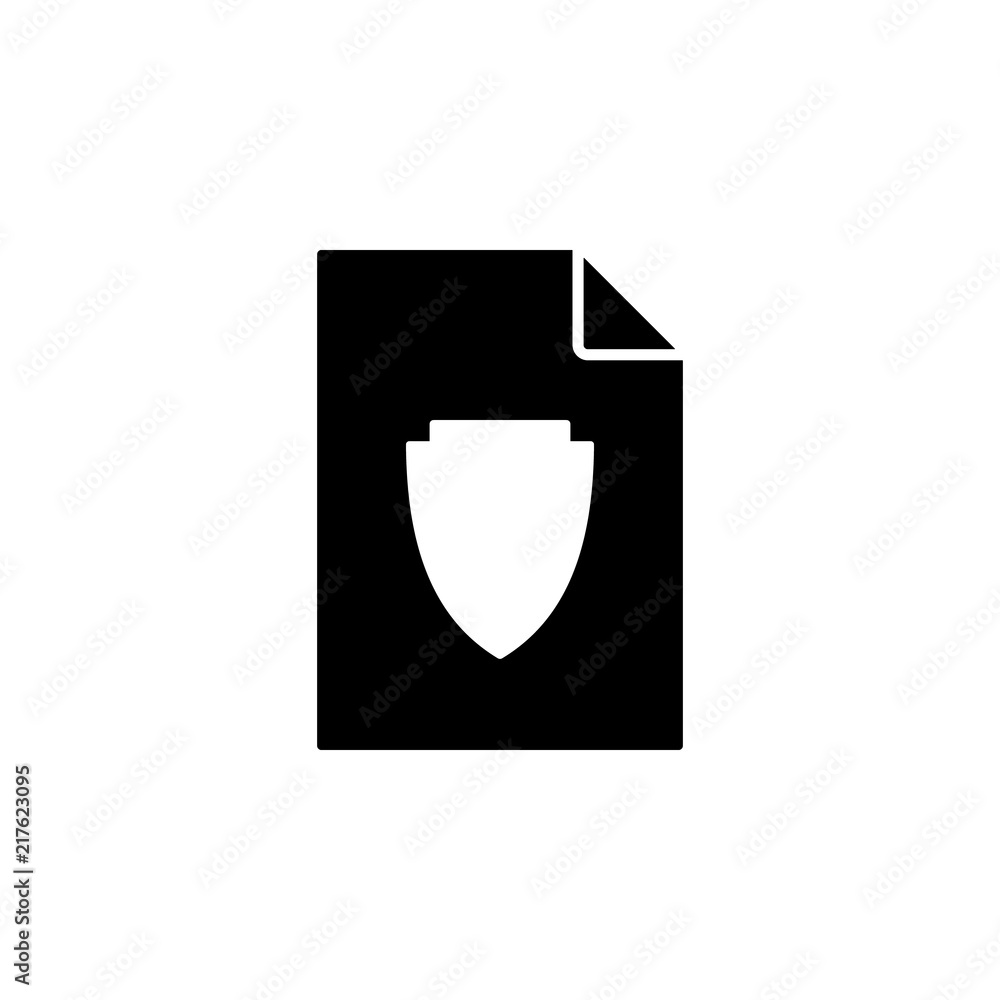 Poster shield on document icon. element of document icon. premium quality graphic design icon. signs and sy