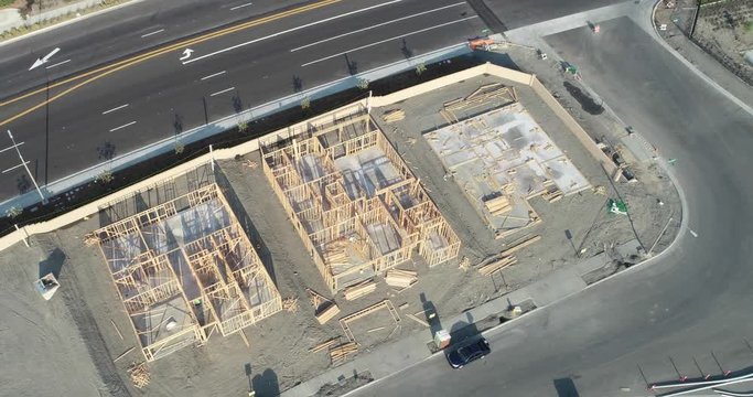 4k Drone 360 Degree Hyperlapse/Timelpase of New Home Construction Site